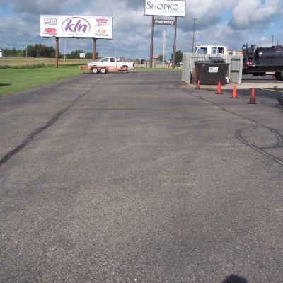 Sealcoating and Line Striping Super 8 in Perham